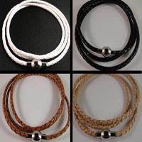 Buy Leather Cord Ready Leather Bracelets Designers Collection made from Leather Cords and Locks-Parts. Customized Leather Bracelets  at wholesale prices