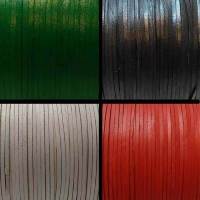 Buy Leather Cord Flat Leather Cowhide Leather Cord  4mm  at wholesale prices