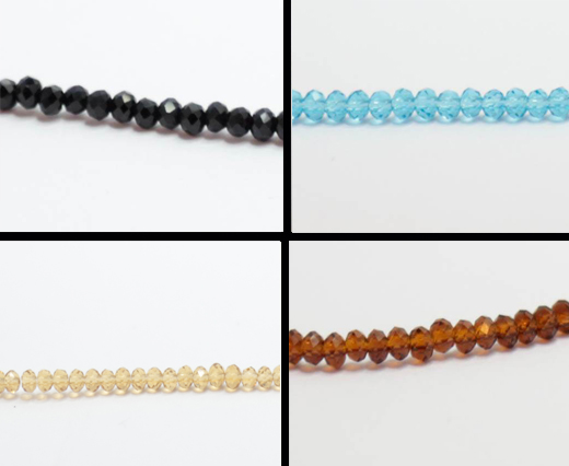 Buy Beads Faceted Glass Beads Crystal round faceted - 2mm  at wholesale prices