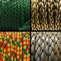 Buy Stringing Material Flat Faux Braided Leather Cords  at wholesale prices