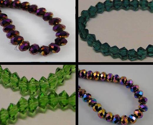 Buy Beads Faceted Glass Beads Crystal round faceted - 8mm  at wholesale prices