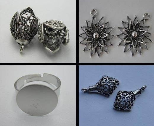 Buy Zamak, cuivre et laiton Chaînes et perles - Plaqué argent Perles supérieures  at wholesale prices