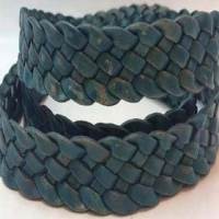 Buy Leather Cord Braided Leather Flat 20mm  at wholesale prices