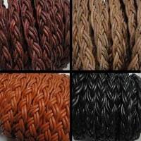 Buy Leather Cord Braided Leather Flat Twisted  at wholesale prices