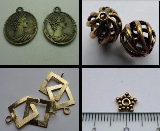 Buy Componenti in Zamak e rame Perline e pendenti placcati in oro  at wholesale prices