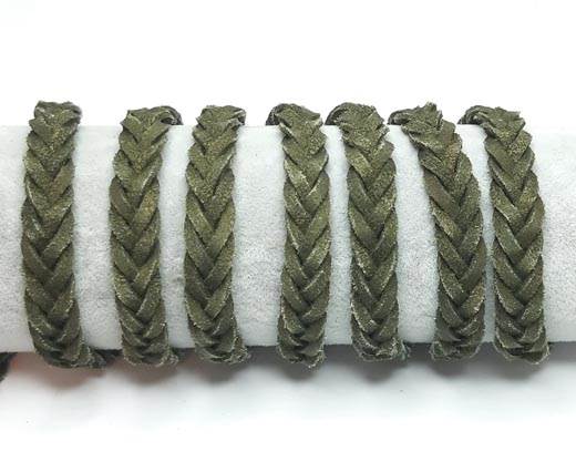 Buy Leather Cord Suede Cord Braided Suede  Thick Flat Suede Braided -10mm  at wholesale prices