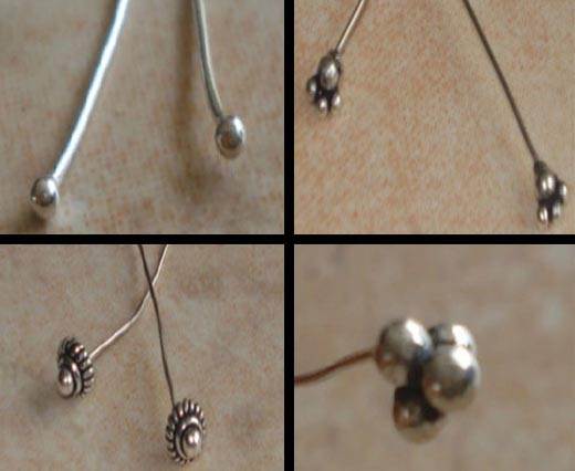 Buy Zamak / Brass Beads and Findings Silver Plated Metal Beads  Headpins  at wholesale prices