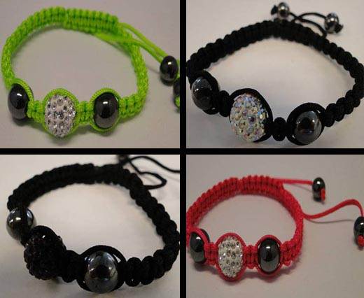 Buy Cuentas Shamballa bolas en diferentes estilos Shamballa- Brazaletes acabados  at wholesale prices