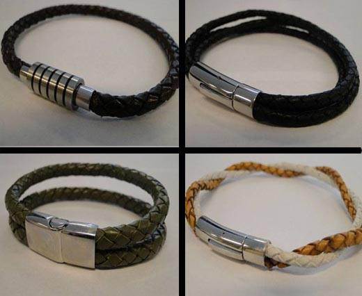 Buy Leer  Afgewerkte Leren Armbanden Designers Collectie van Leren Koorden en Sloten Leren Armbanden Voor Heren  at wholesale prices