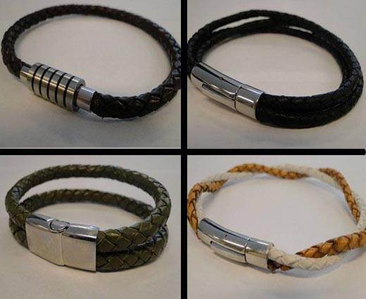 Buy Leather Cord Ready Leather Bracelets Designers Collection made from Leather Cords and Locks-Parts. Leather Bracelets for Men  at wholesale prices