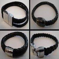 Buy Leer  Afgewerkte Leren Armbanden Designers Collectie van Leren Koorden en Sloten Armbanden van niet-staal  at wholesale prices