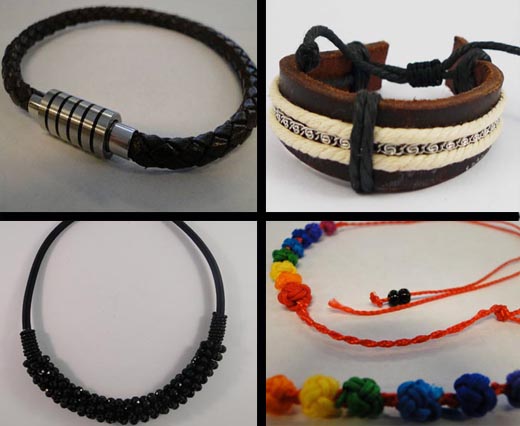 Buy Leather Cord Ready Leather Bracelets Designers Collection made from Leather Cords and Locks-Parts.  at wholesale prices