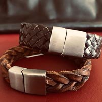 Buy Leather Cord Ready Leather Bracelets Impression of Leather and locks  at wholesale prices