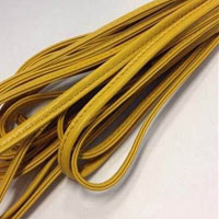 Buy Leather Cord Nappa Leather Flat Nappa Leather 5mm Stitched   at wholesale prices