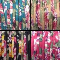 Buy Stringing Material Fabric with Flowers Round and Flat Round - 4mm  at wholesale prices