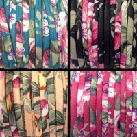 Buy Stringing Material Fabric with Flowers Round and Flat  at wholesale prices