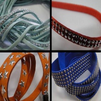 Buy Material para ensartar cuentas y cordones sintéticos Cordones de Ante con Tachuelas  at wholesale prices