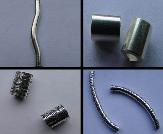 Buy Componentes de Zamak y Latón Perlas y cadenas de plata chapada Tubos  at wholesale prices