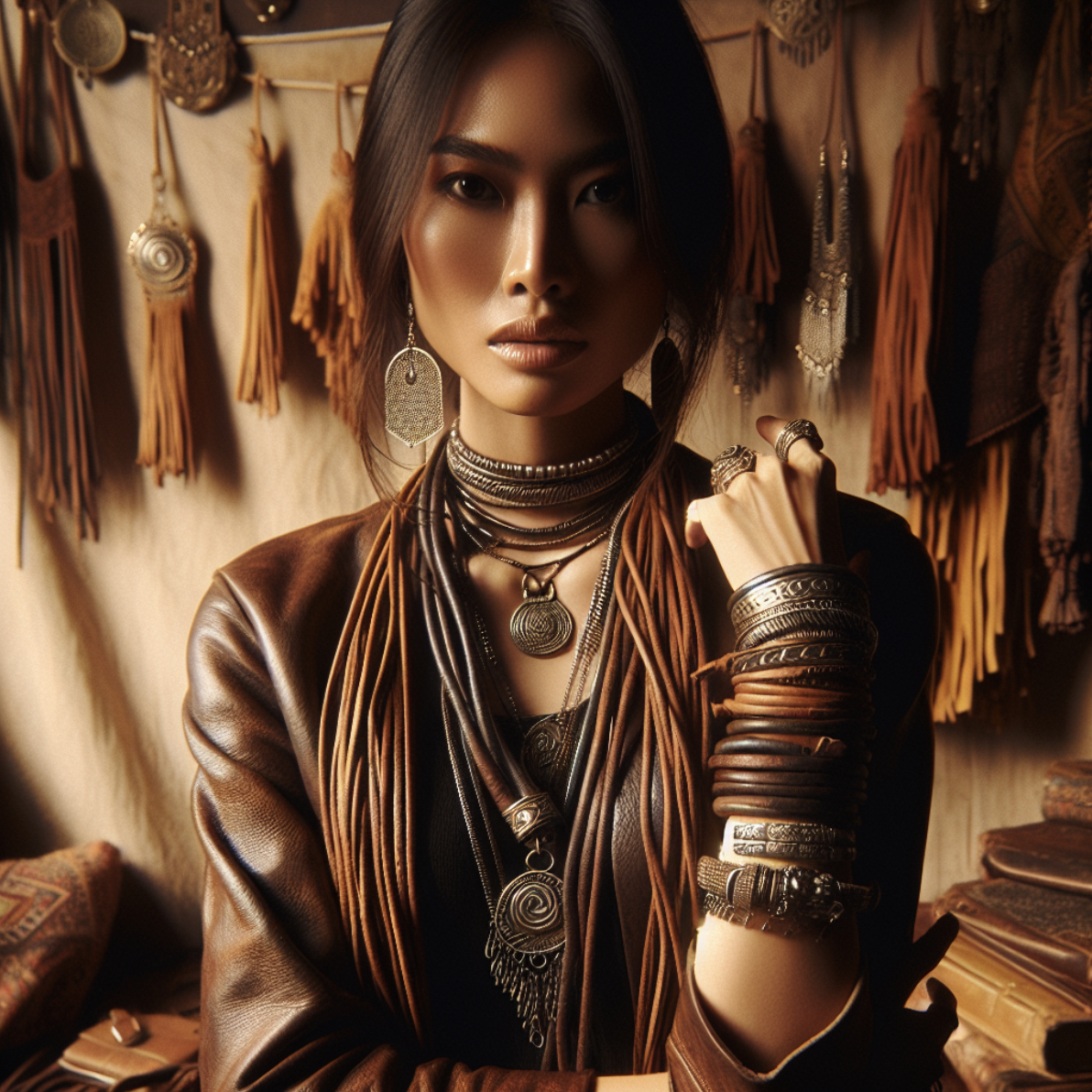 Modern Fashion and Vintage Leather Cords