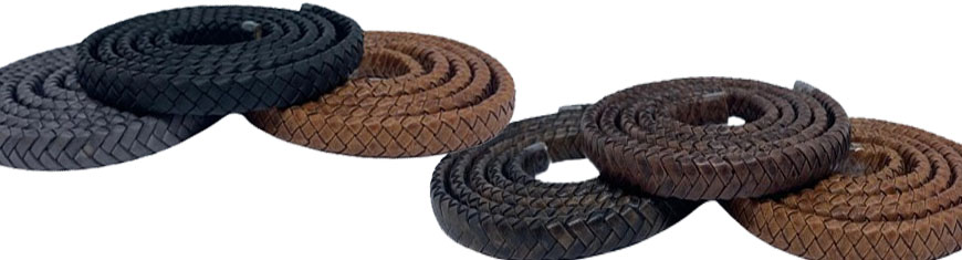 Buy Lederbänder Lederband geflochten Oval Oval Kajur Style 10mm by 5mm  at wholesale prices