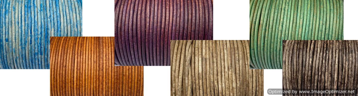 Buy Leather Cord Round Leather 1.5mm Vintage at wholesale prices Buy Leather Cord Round Leather 1.5mm Vintage at wholesale prices
