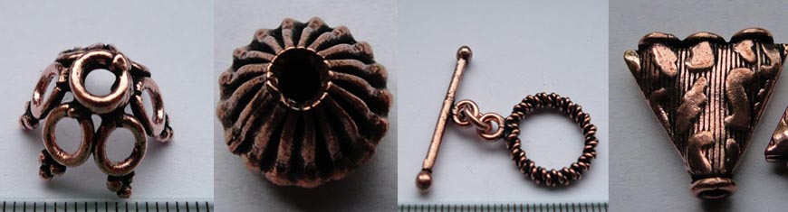 Buy Zamak / Brass Beads and Findings Antique Copper Plated Metal Beads   at wholesale prices