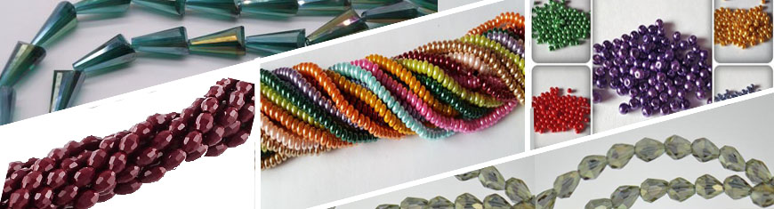 Buy Beads Faceted Glass Beads Crystal round faceted - 8mm  at wholesale prices