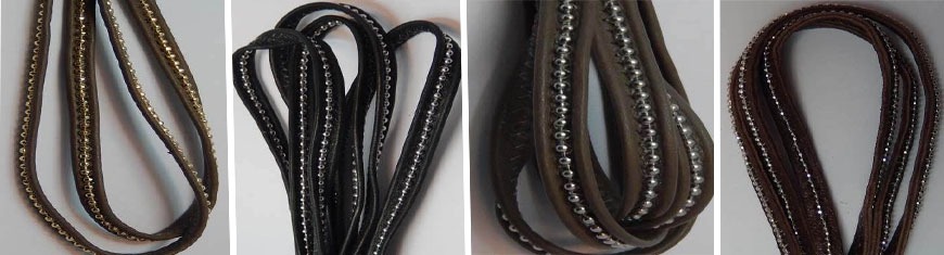 Buy Cordons en Cuir Nappa Nappa plat avec chaines Avec chaînes - Style binaire at wholesale prices Buy Cordons en Cuir Nappa Nappa plat avec chaines Avec chaînes - Style binaire at wholesale prices
