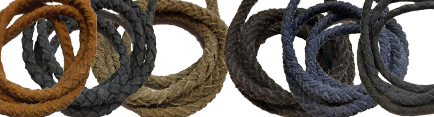 Buy Leather Cord Suede Cord Braided Suede  8mm  at wholesale prices