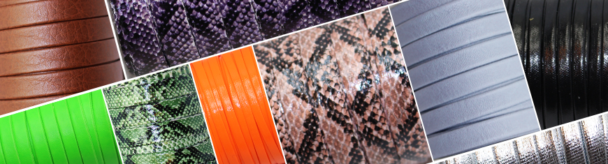 Buy Material para ensartar cuentas y cordones sintéticos Cordón plano de cuero sintético - 10mm  at wholesale prices
