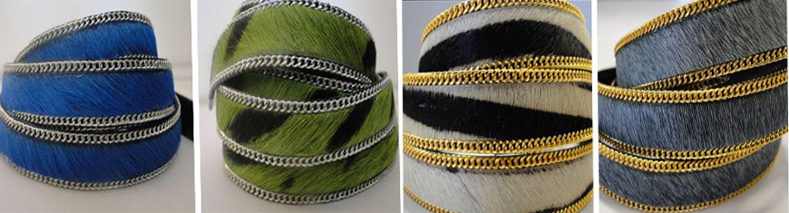 Buy Leather Cord Hair-On Leather Hair-on Leather with Stitched Chains at wholesale prices Buy Leather Cord Hair-On Leather Hair-on Leather with Stitched Chains at wholesale prices