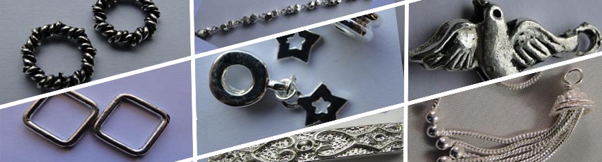 Buy Anhänger, Armreife und Chunks aus Zamak und Kupfer Versilberte Zamak Perlen und Anhänger  Ohrringverschlüsse  aus 925 Sterlingsilber  at wholesale prices