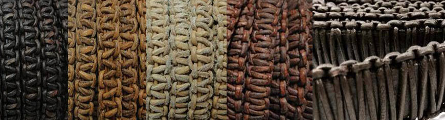 Buy Cordón de Cuero Cordón de Cuero Trenzado Plano 10mm Estilo Escalera  at wholesale prices