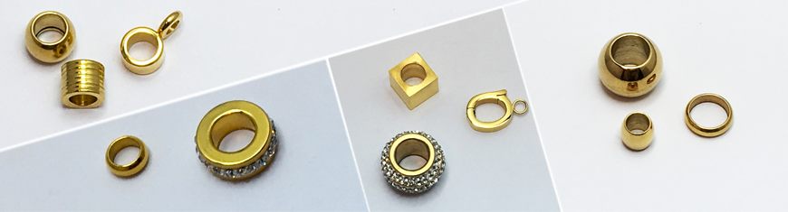 Buy Stainless Steel Beads and Findings Parts Stainless Steel Parts for leather  - Gold Plating  at wholesale prices
