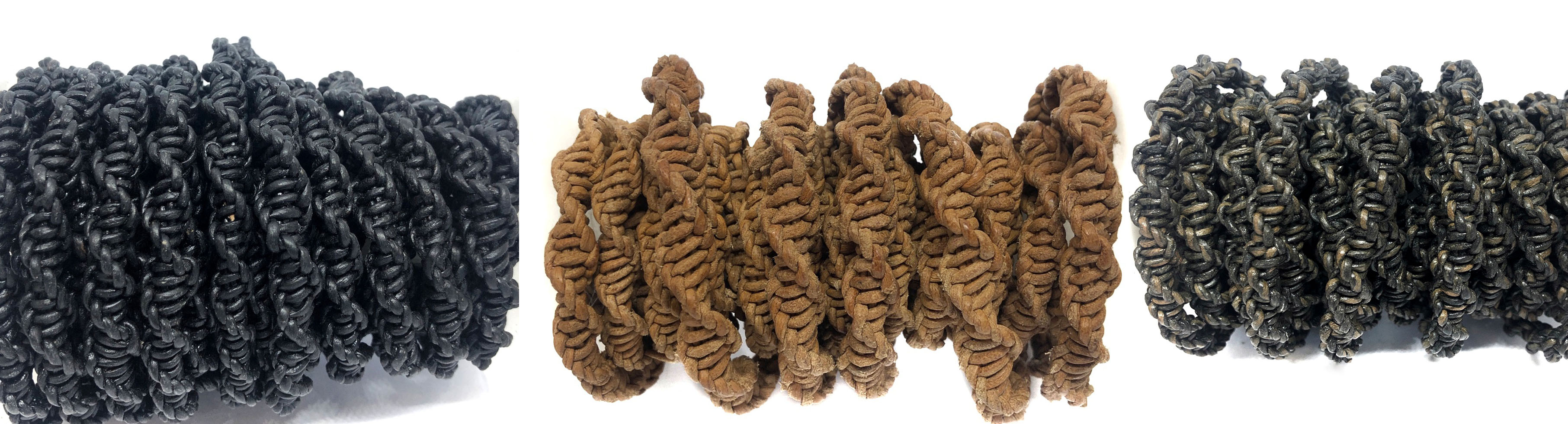 Buy Cordoncini di cuoio Cordoncini intrecciati Cordoncini intrecciati rotondi Braided Style Leather Cords - Mix  at wholesale prices