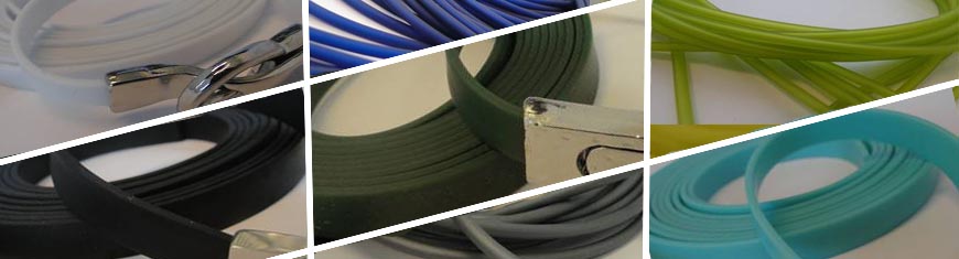 Buy Material para ensartar cuentas y cordones sintéticos Bandas PVC o caucho Bandas PVC - Planas  at wholesale prices