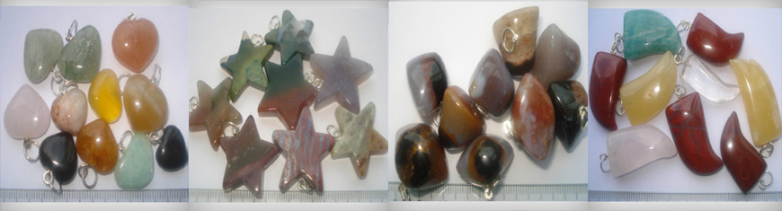 Buy Semi Precious Stones & 925 Sterling Silver Stone Pendants  at wholesale prices