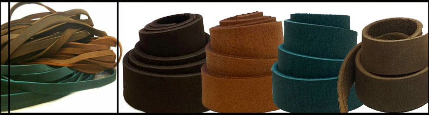 Buy Leather Cord Flat Leather Greased Leather Band  at wholesale prices