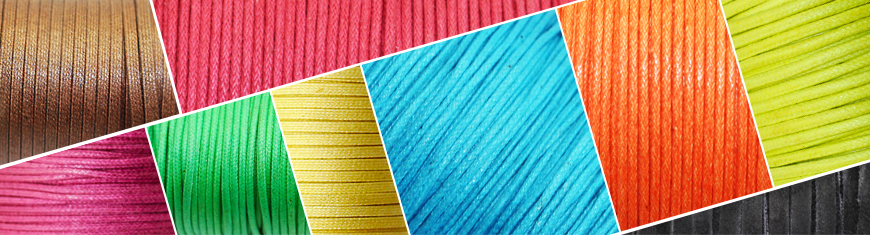 Buy Simili, faux et textiles Cordons en coton cirés 0.5mm  at wholesale prices