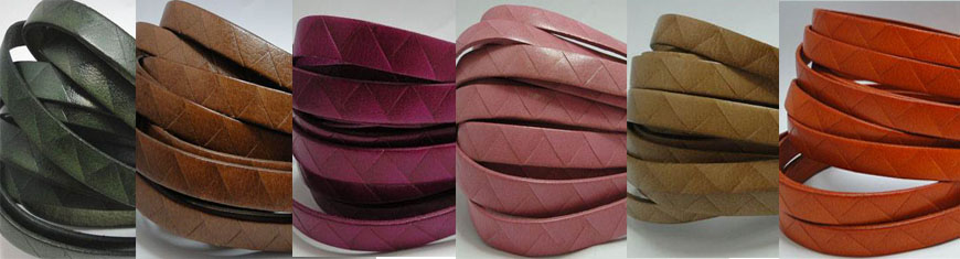 Buy Leather Cord Flat Leather Italian Leather Cord  ZigZag Leather Cord   at wholesale prices