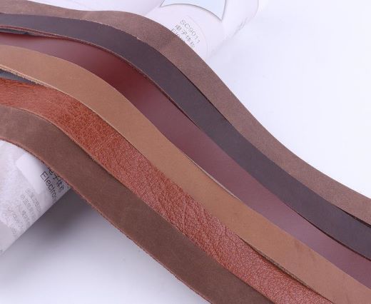Flat leather shop laces