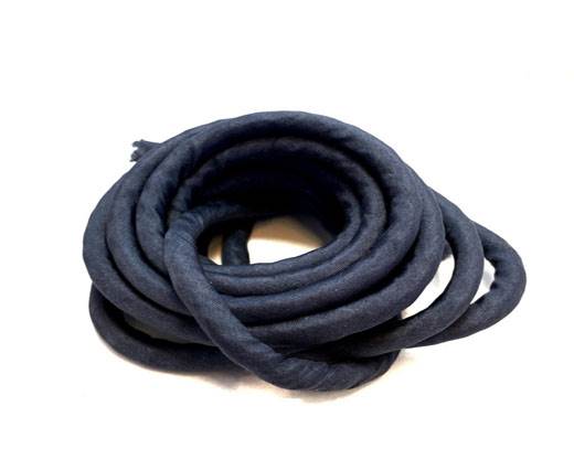 Real silk cords with inserts - 3mm - NAVY BLUE