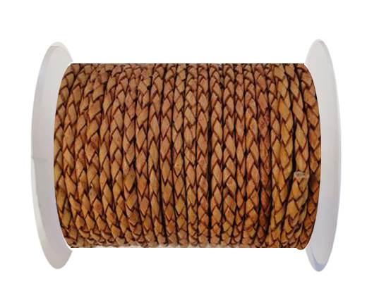 Round Braided Leather Cord SE/B/14-Bordeaux - 3mm