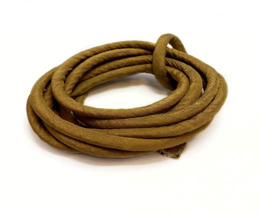 Real silk cords with inserts - 8 mm - Camel