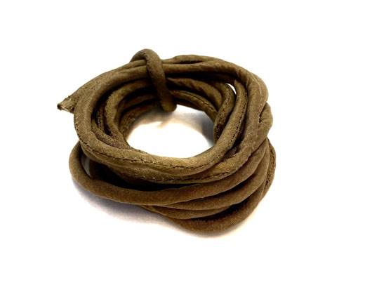 Real silk cords with inserts - 3mm - CAMEL