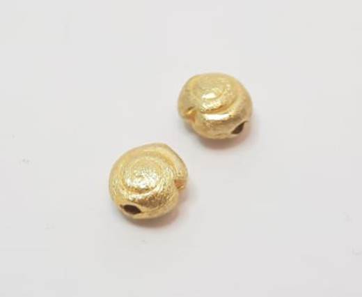 Gold plated Brush Beads - 15002