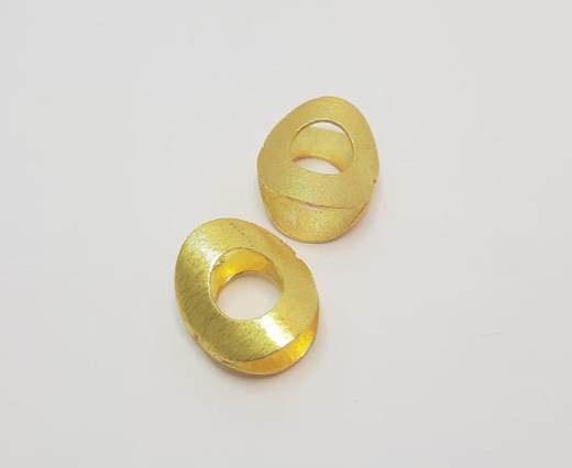 Gold plated Brush Beads - 15009