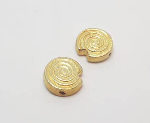 Gold plated Brush Beads - 15012