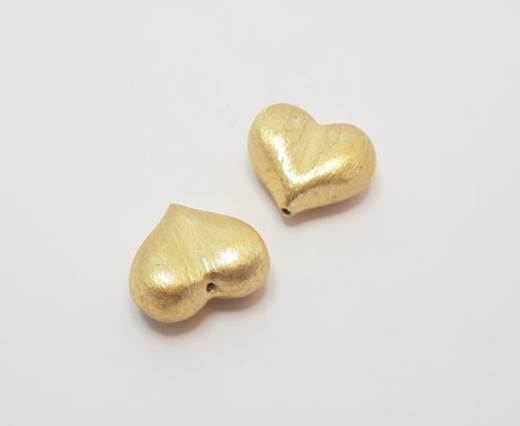 Gold plated Brush Beads - 15019