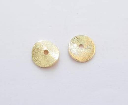 Gold plated Brush Beads - 15025